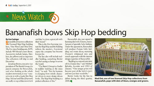 Bananafish debuts two collections of licensed Skip Hop bedding 